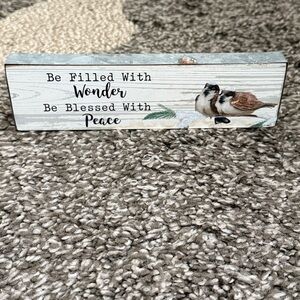 Young's Inc. Be Filled With Wonder Winter Wood Tabletop Plaque
